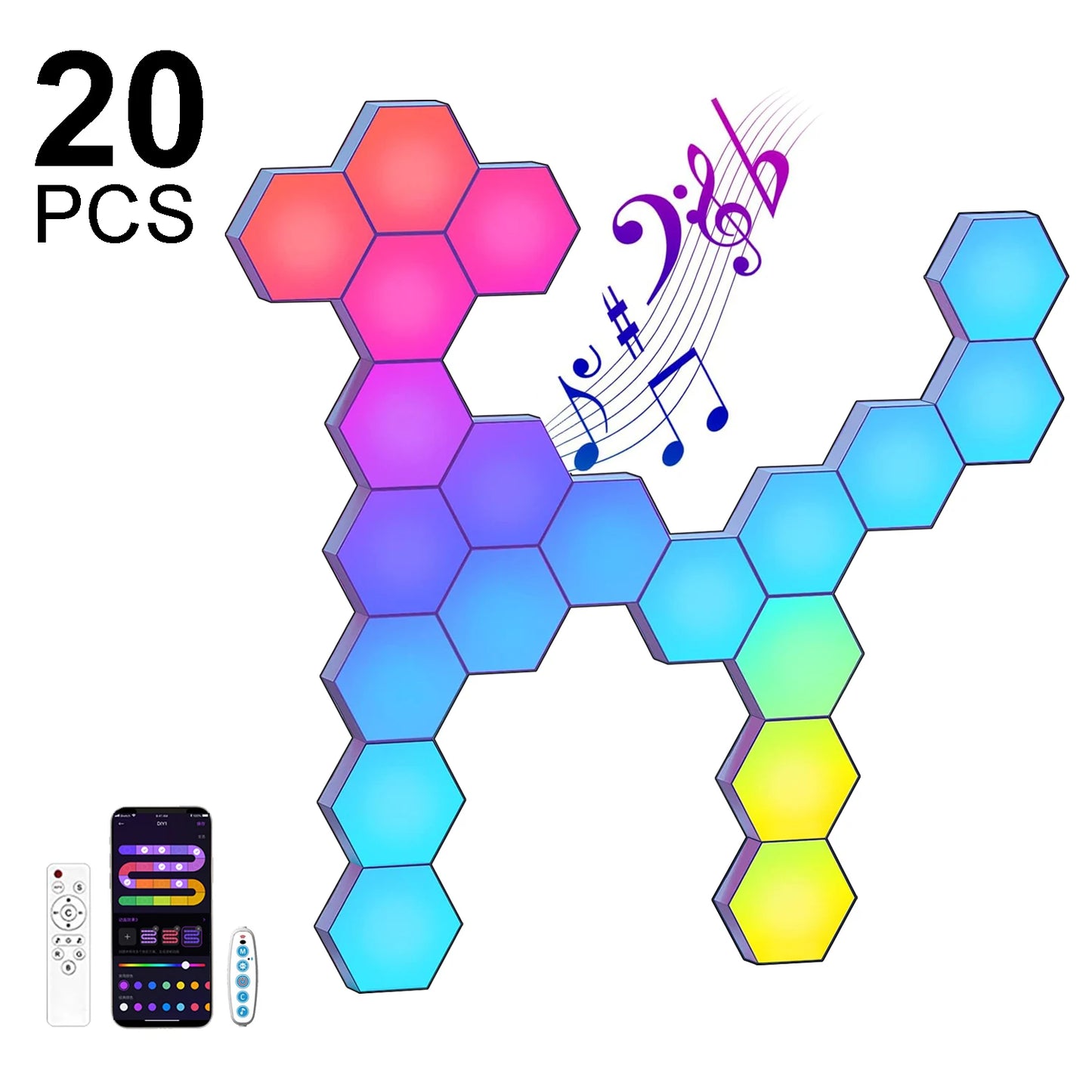 Modulares 3D Hexagon Lichtsystem