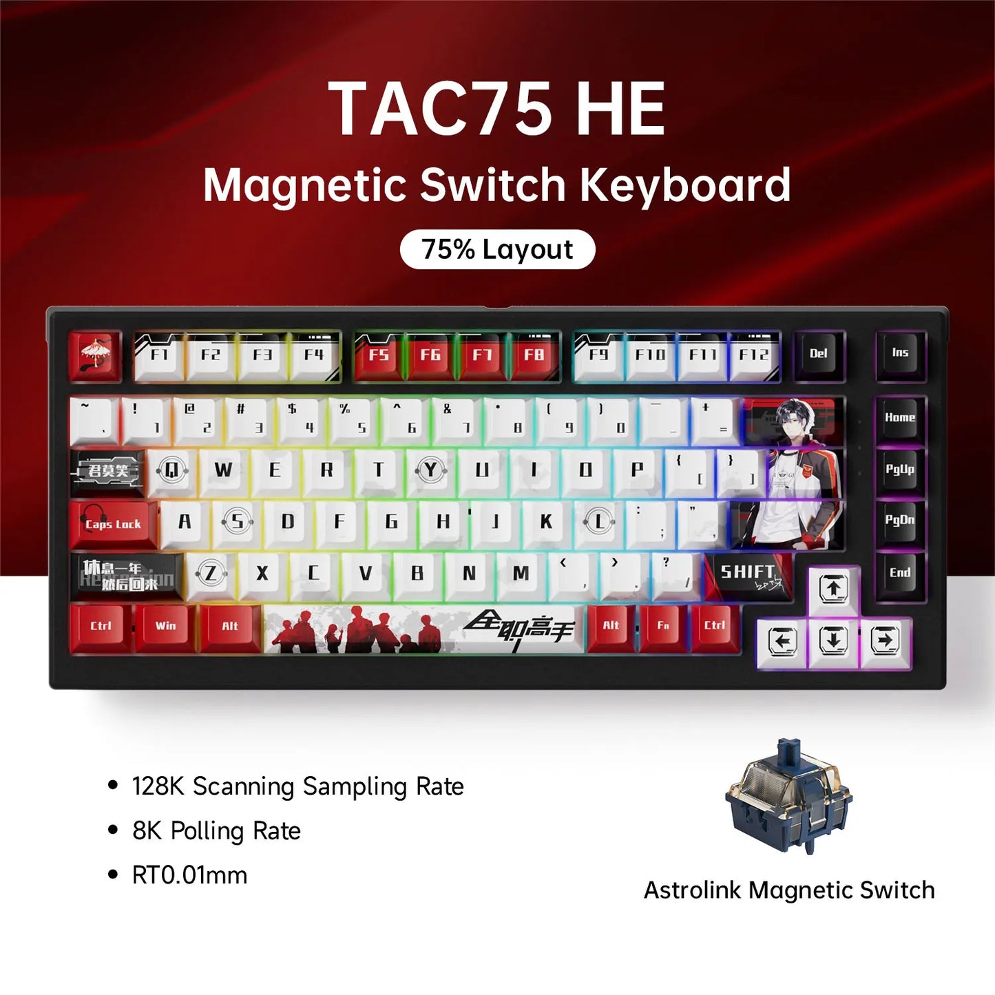 TAC75 Magnetische Rapid Trigger Tastatur