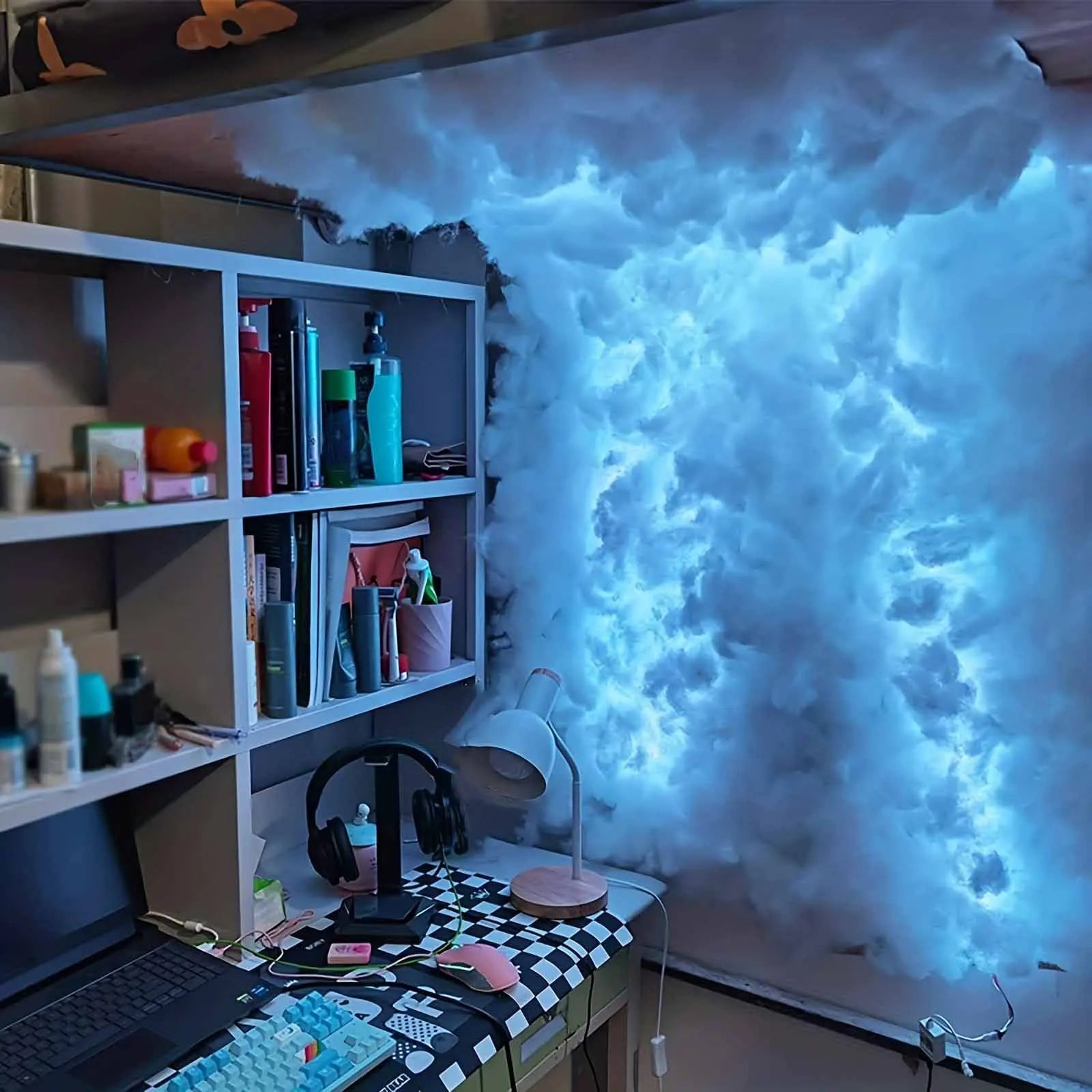 3D Blitzwolke LED Licht 10M | Bluetooth, Fernbedienung, Dimmbar, Gaming Deko