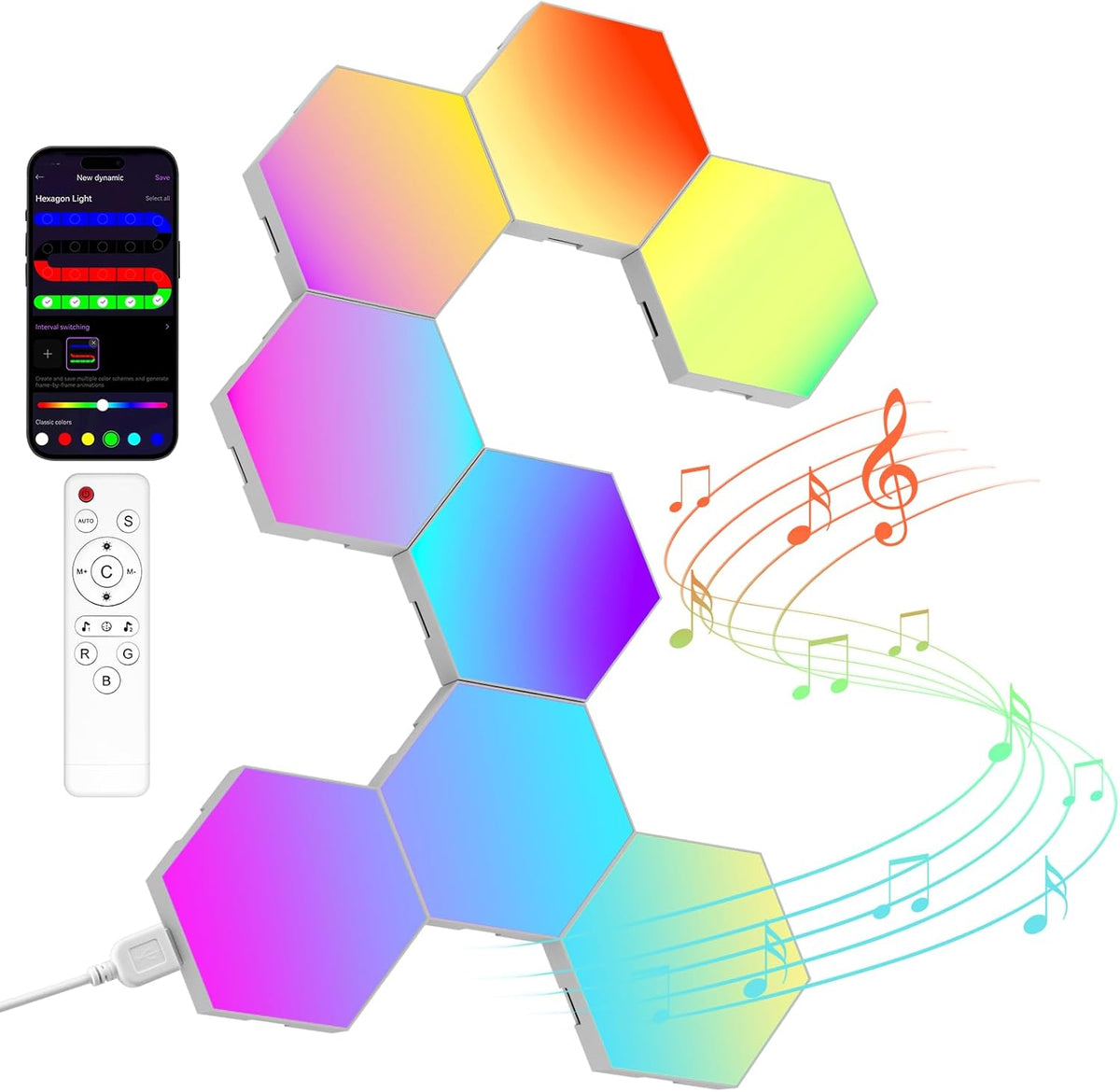 Modulares Hexagon Smart Light System