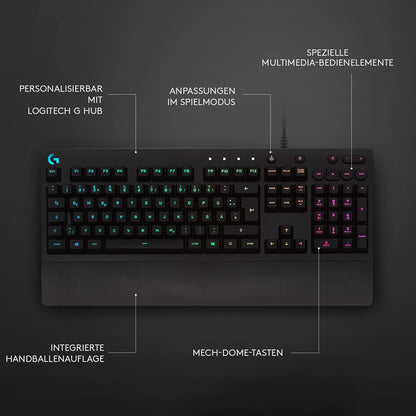High-Performance RGB Gaming-Tastatur mit Spritzwasserschutz