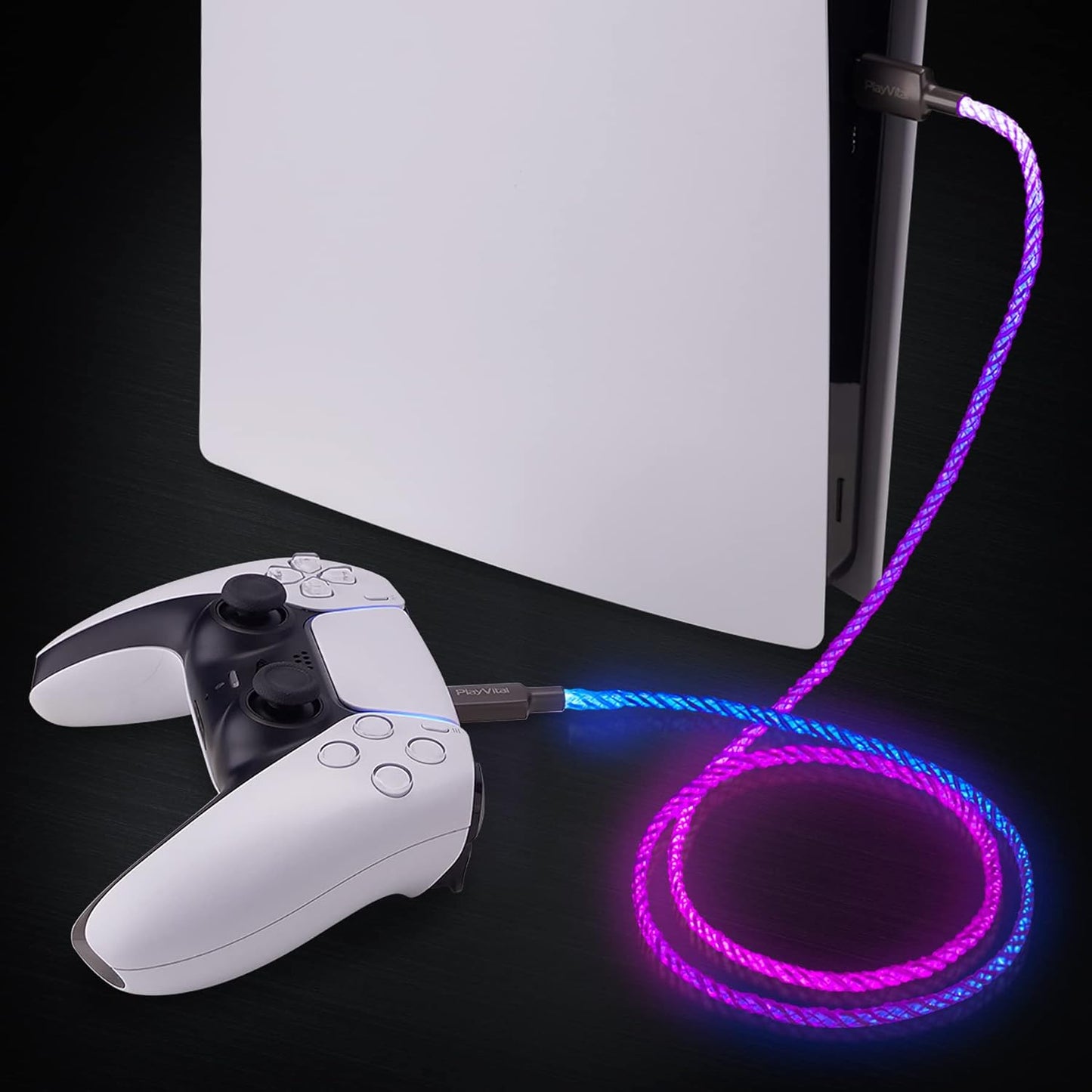 Premium Flowing LED Gaming Ladekabel