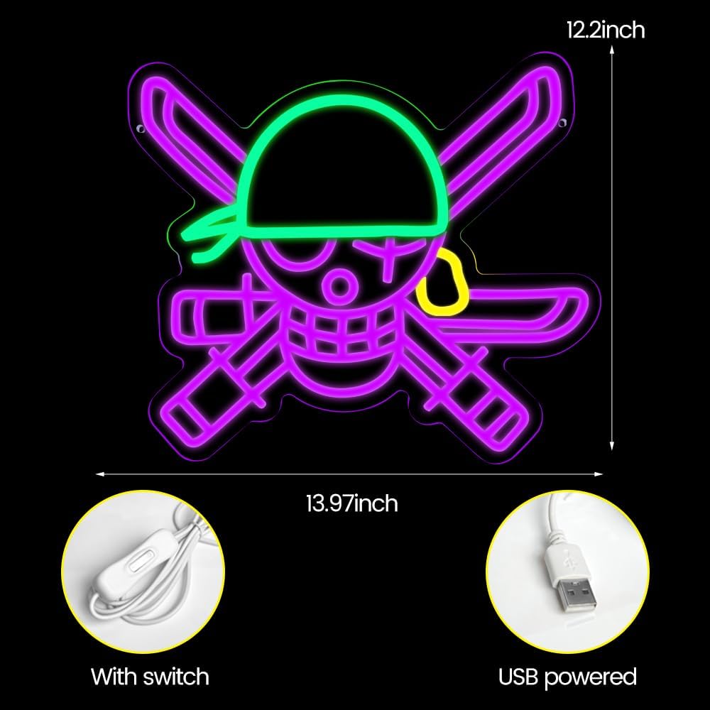 Legendary Roronoa Zoro LED Neon Sign