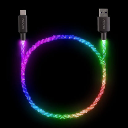 Premium Flowing LED Gaming Ladekabel