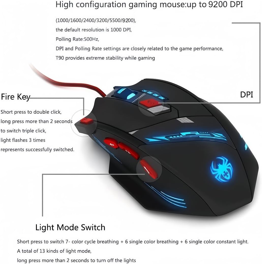 T90 Pro Gaming Mouse with Weight Tuning