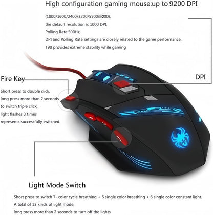 T90 Pro Gaming Mouse with Weight Tuning