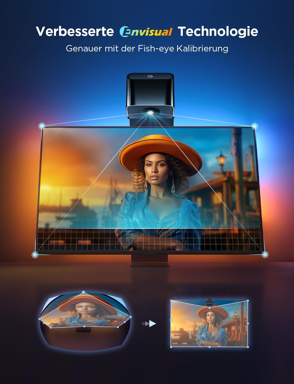 Immersives TV-Lichtsystem mit Echtzeit-Synchronisation
