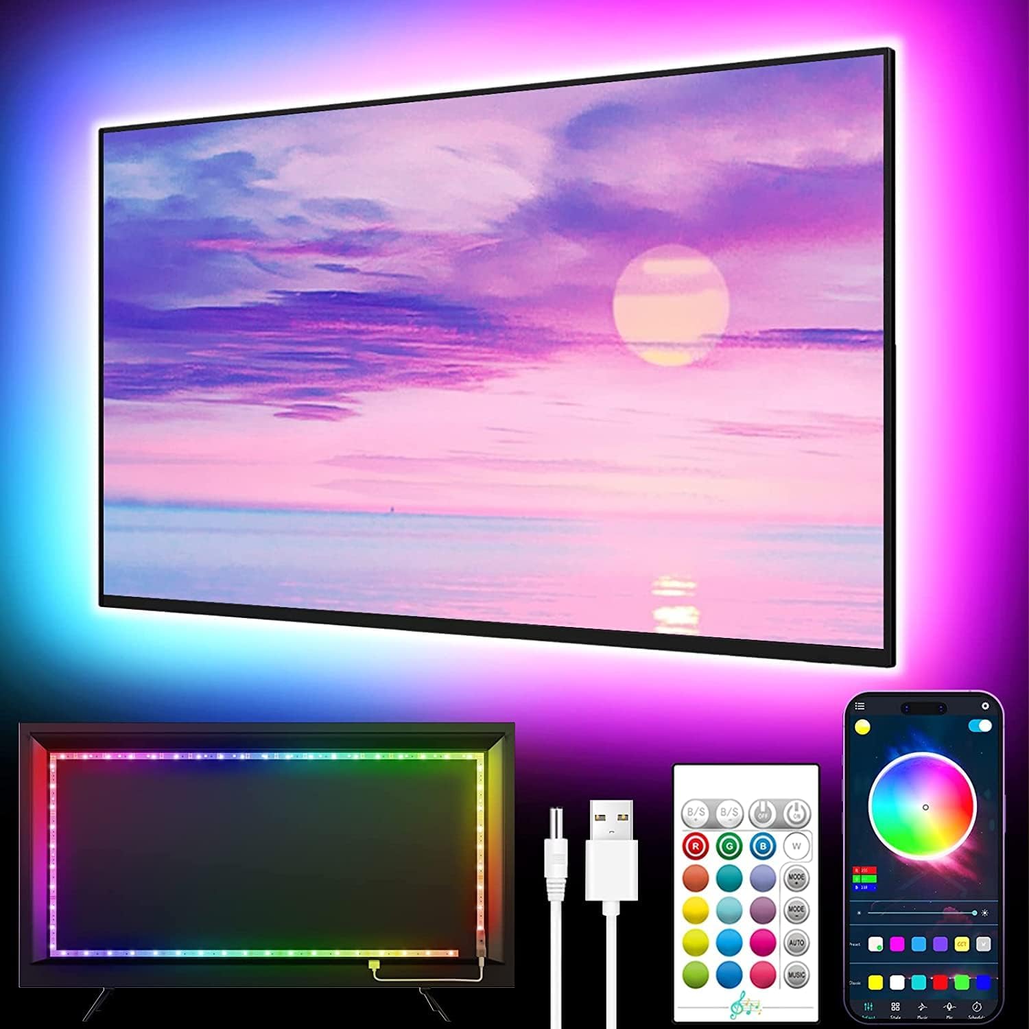 Immersive Home Theater Smart TV Lighting System