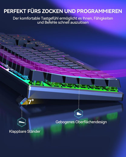 Mechanische Präzisionstastatur für Gaming und Arbeit