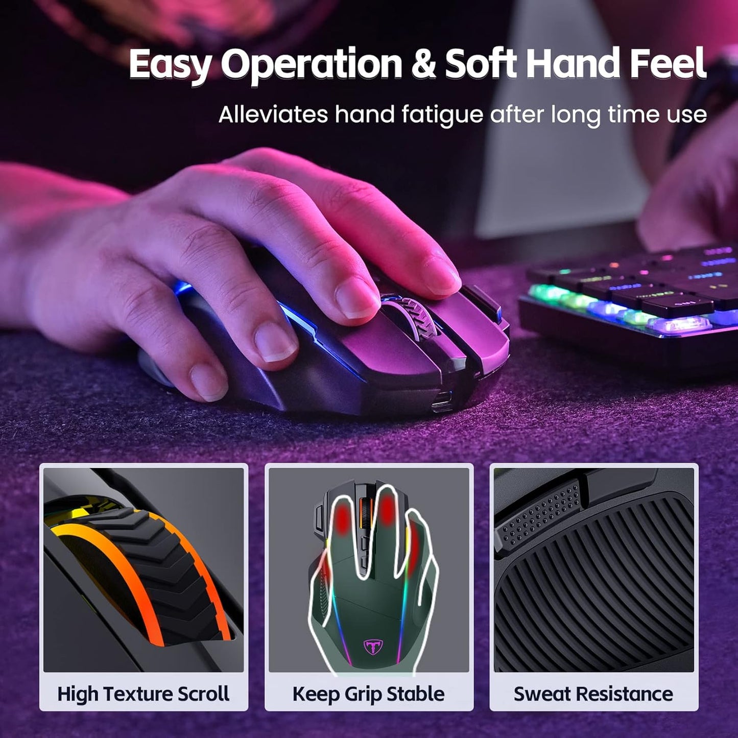 Ergonomische Triple-Mode Profi-Gaming Maus