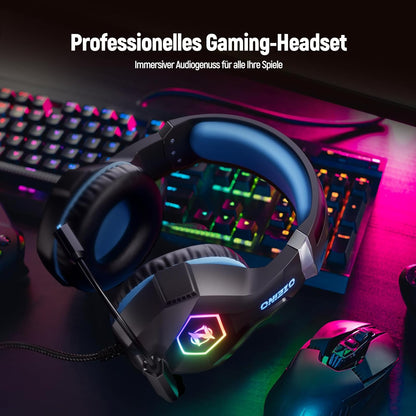 Premium 3D Surround Sound Gaming Headset – Over-Ear Kopfhörer mit Mikrofon