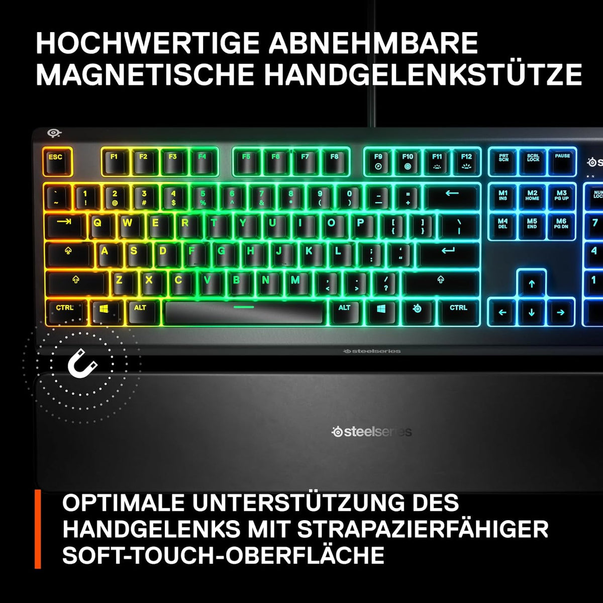 Flüsterleise wasserfeste Premium Gaming Tastatur