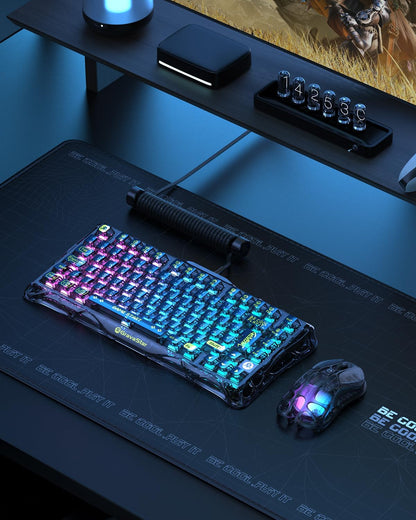 Skeletonized Mechanical QWERTZ Gaming Keyboard