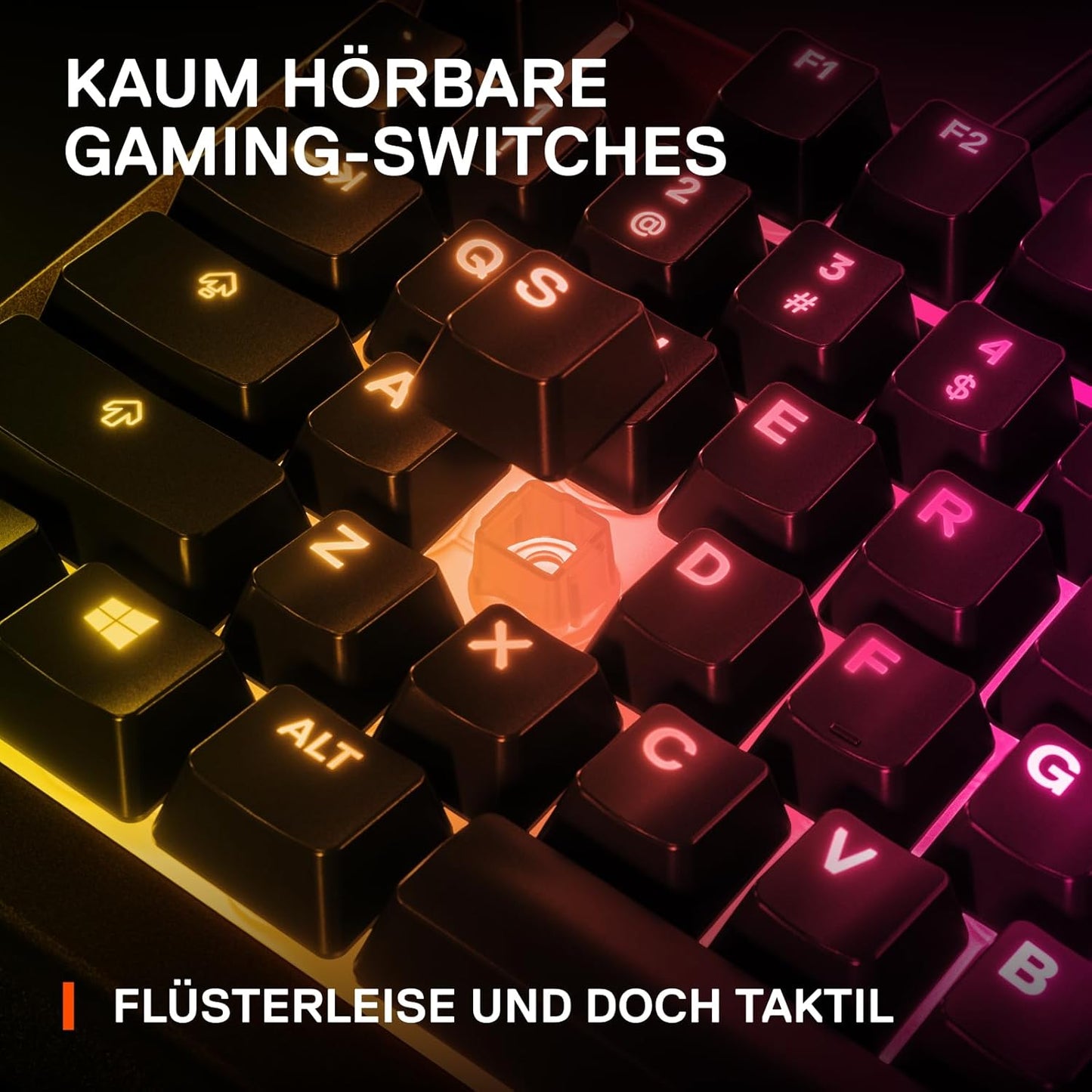 Flüsterleise wasserfeste Premium Gaming Tastatur