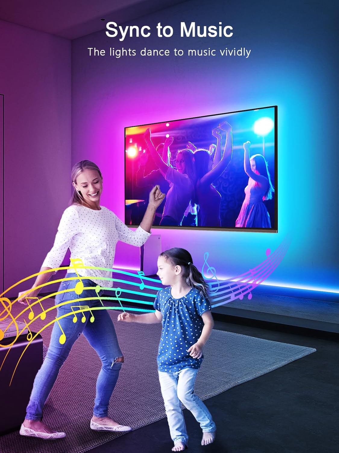 Immersives Heimkino Smart-TV Lichtsystem
