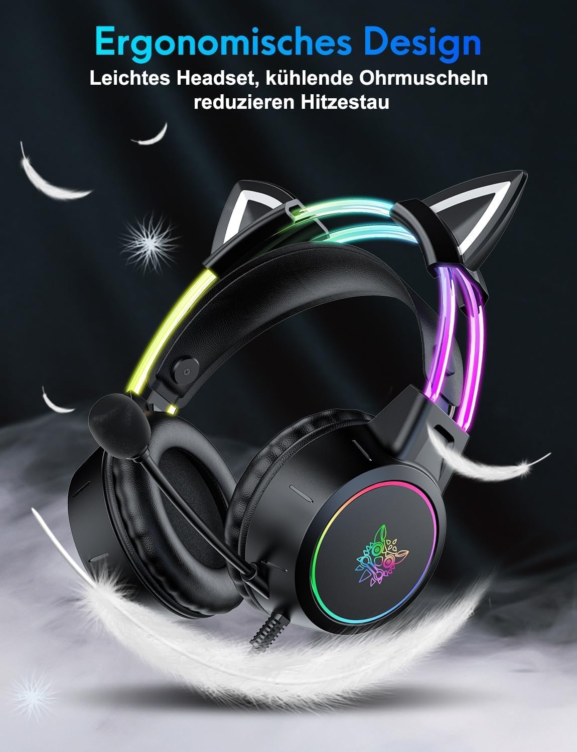 Premium 7.1 Katzenohr Gaming Headset