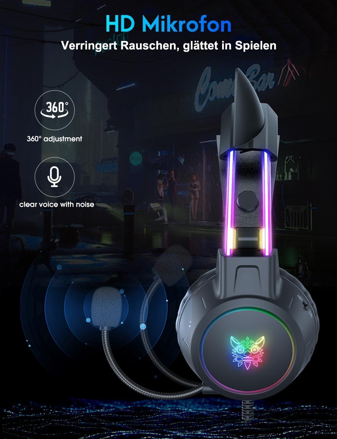 Premium 7.1 Katzenohr Gaming Headset