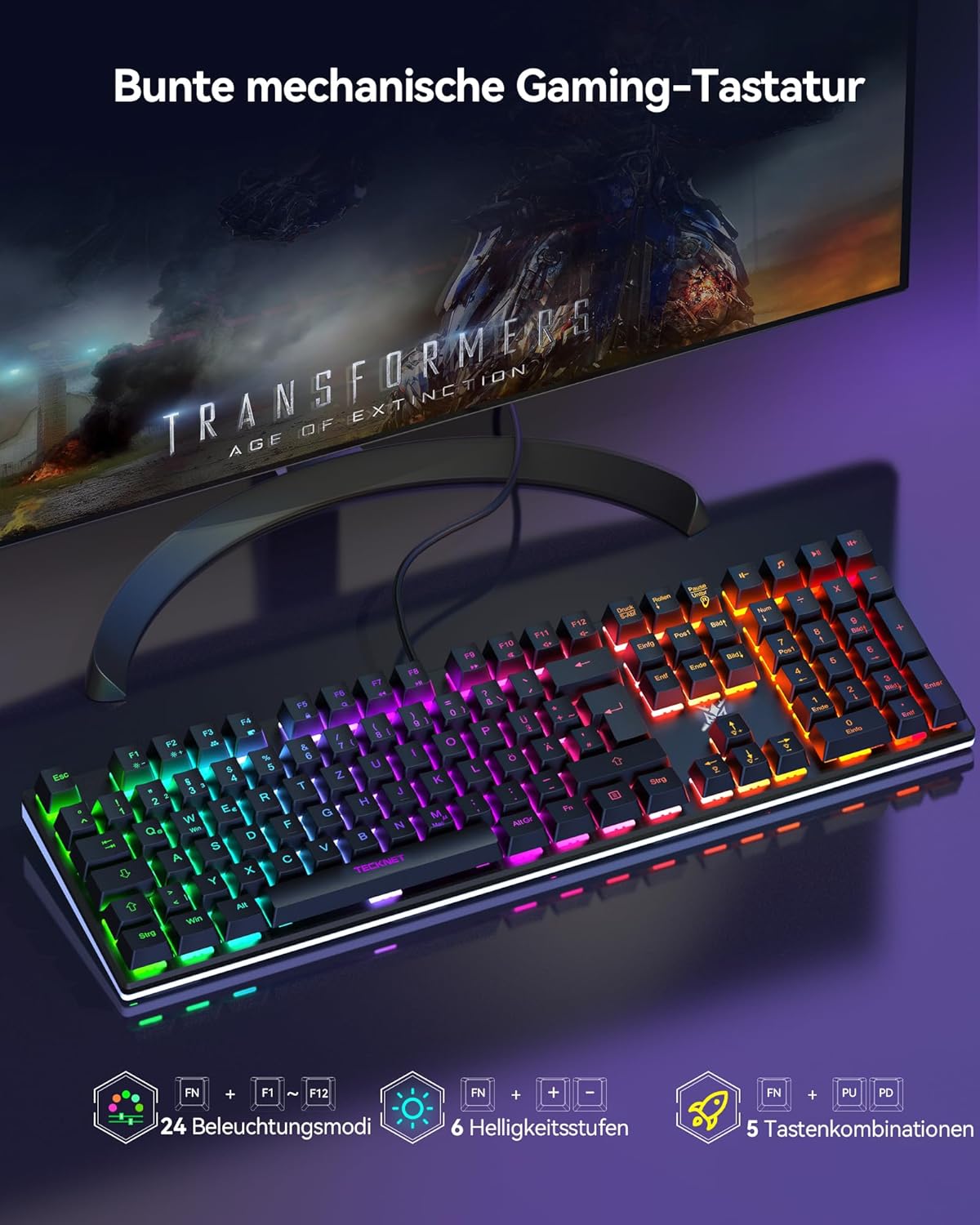 Mechanical Precision Keyboard for Gaming and Work