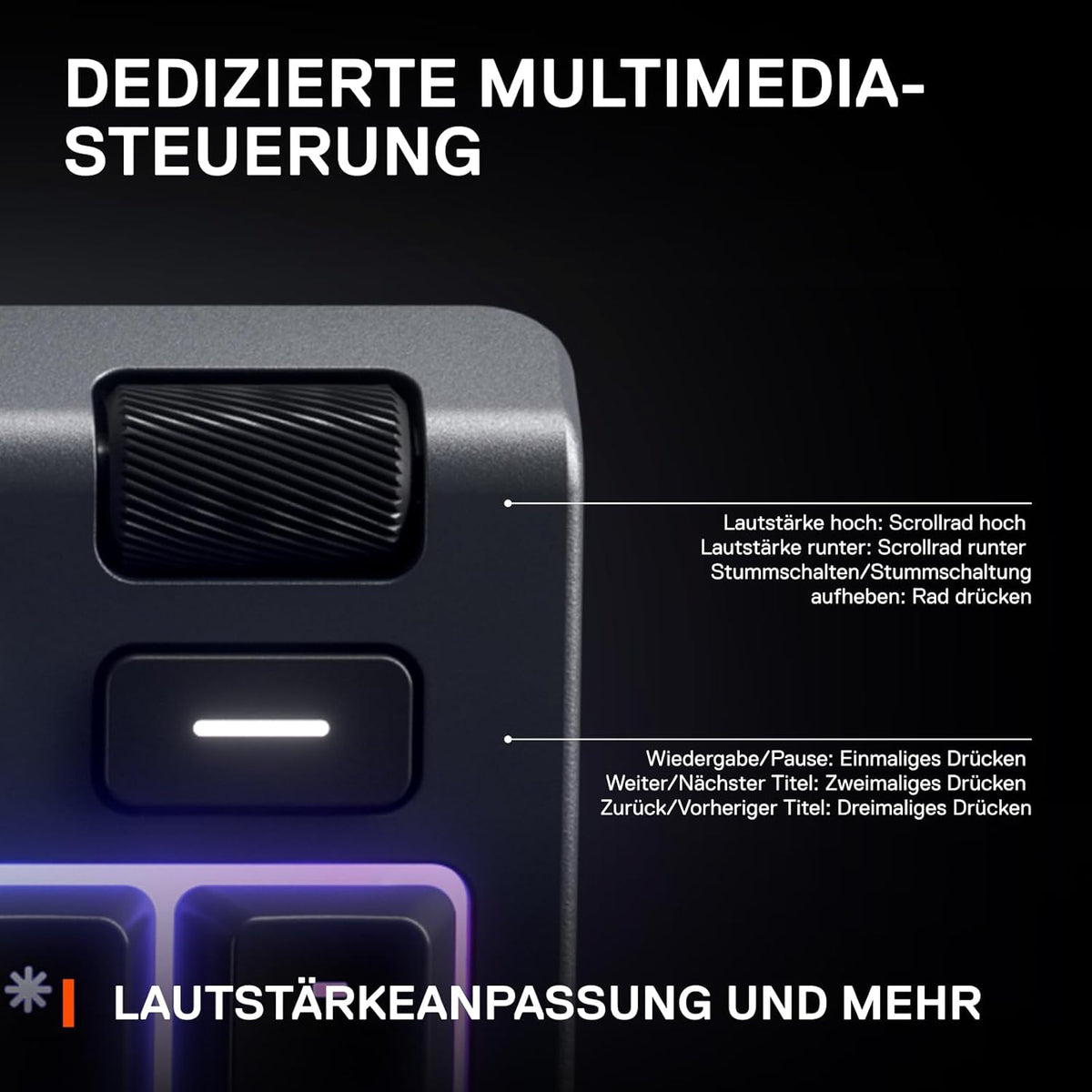 Flüsterleise wasserfeste Premium Gaming Tastatur