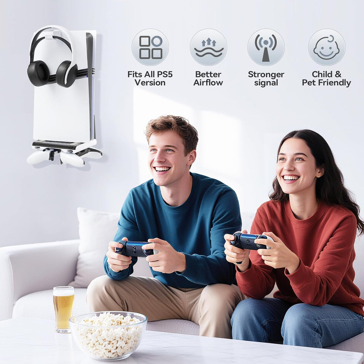 Premium PS5 Wandhalterung & Setup-Station