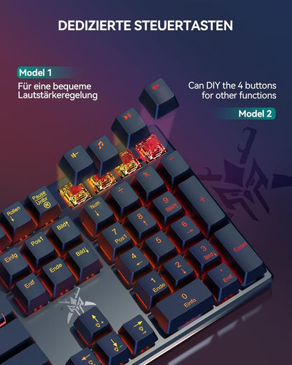 Mechanische Präzisionstastatur für Gaming und Arbeit