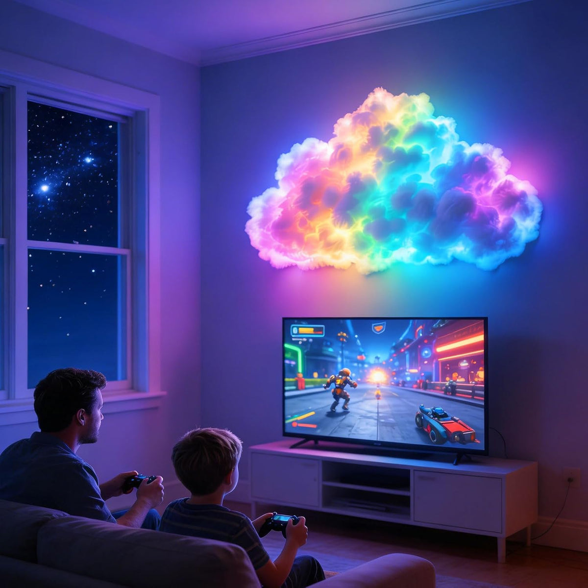 Immersives 3D Wolkenlicht-System