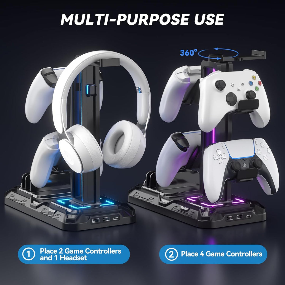 Gaming Command Center mit LED-Ladestation