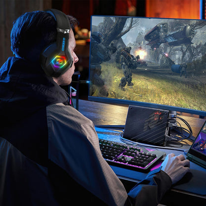 Premium 3D Surround Sound Gaming Headset – Over-Ear Kopfhörer mit Mikrofon