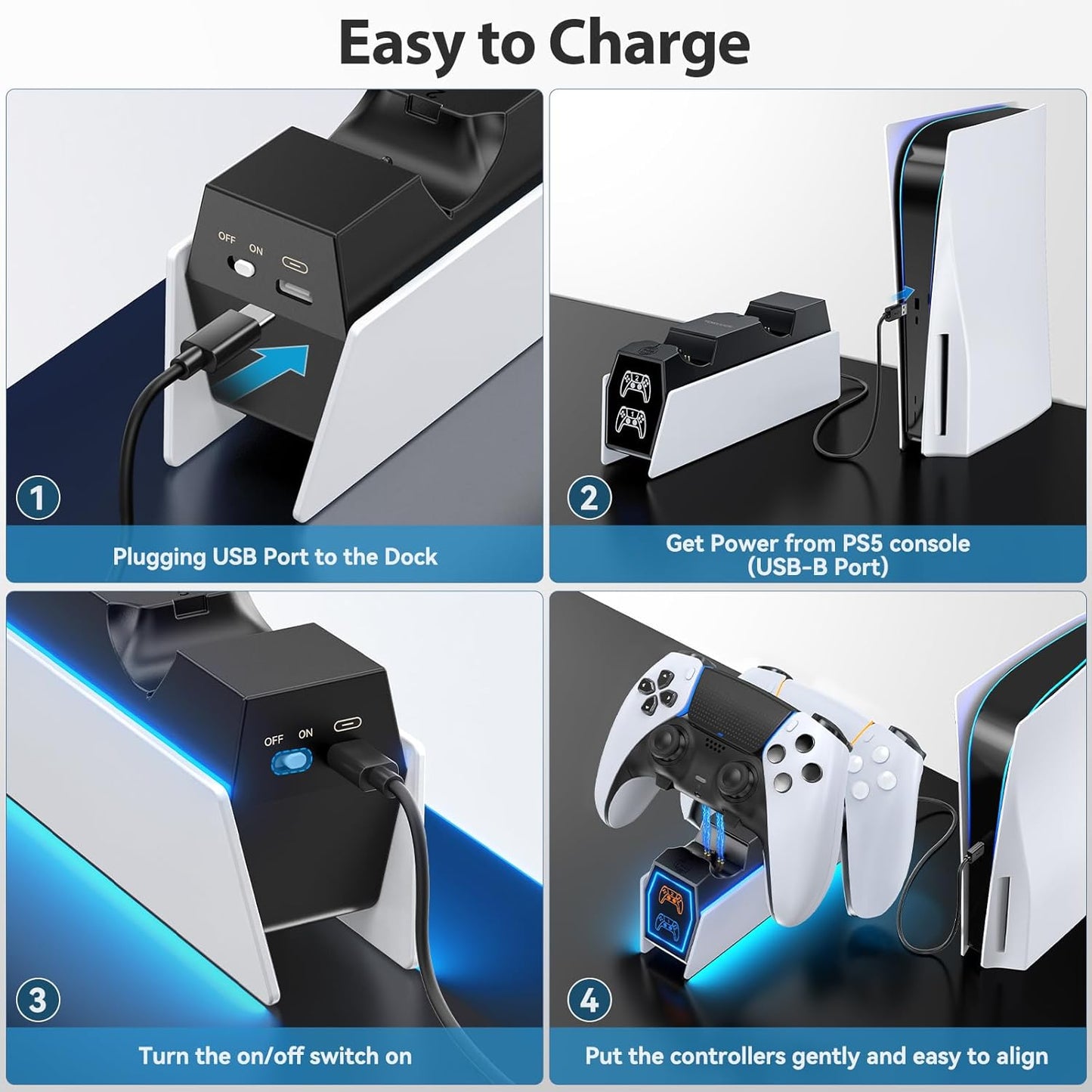 Premium RGB Fast Charging Station for DualSense