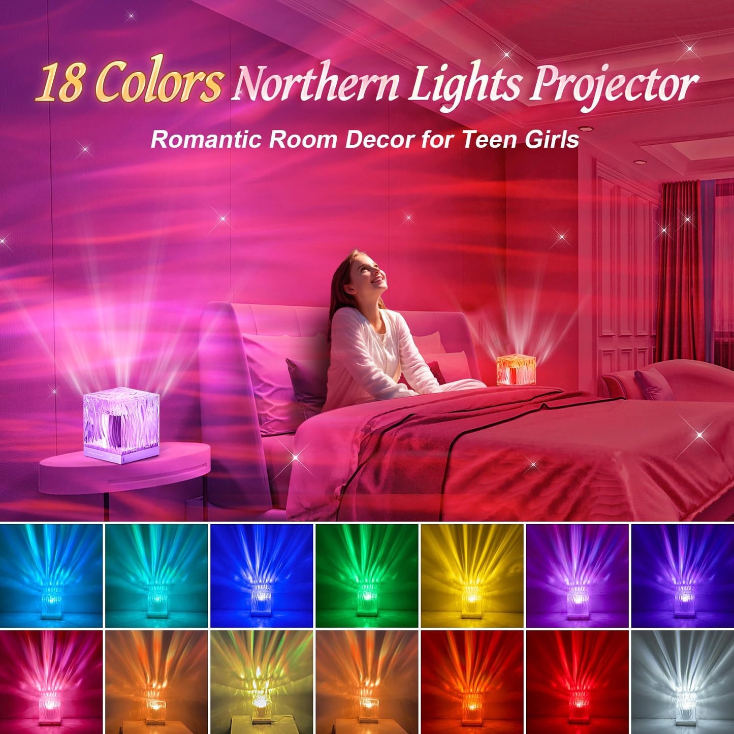 Magical Crystal Aurora Starry Sky Projector