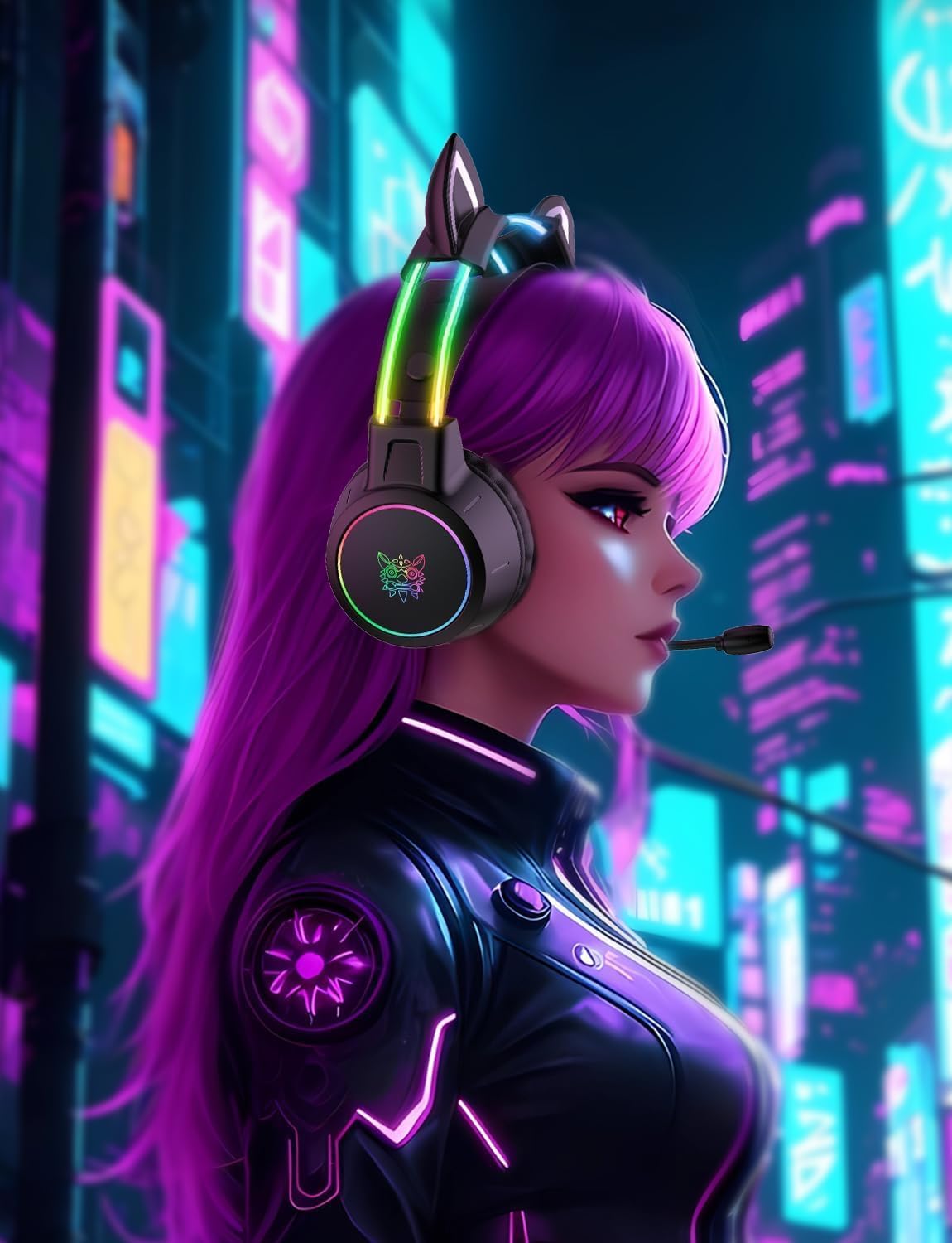 Premium 7.1 Katzenohr Gaming Headset