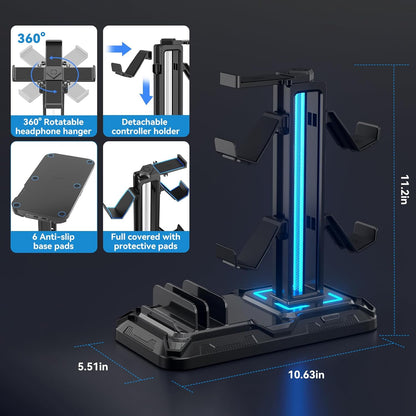 Gaming Command Center mit LED-Ladestation