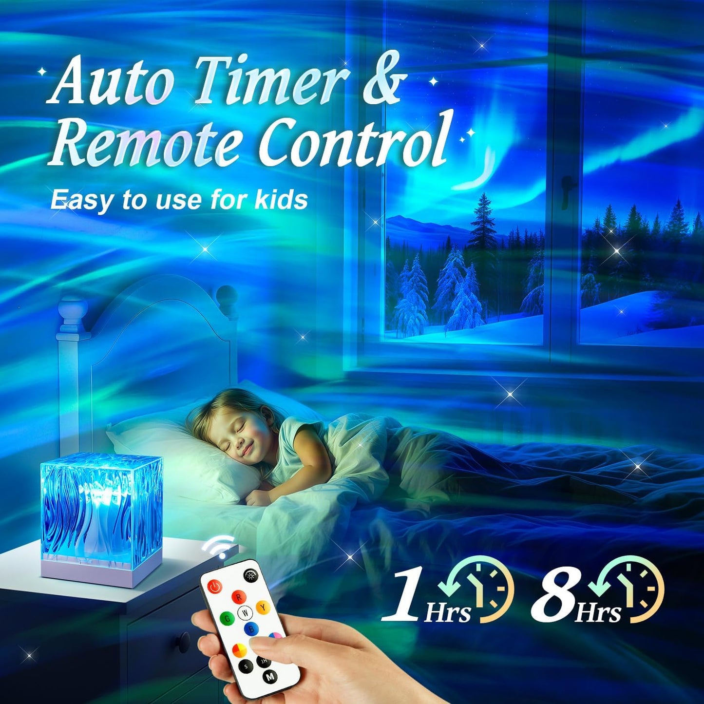 Magical Crystal Aurora Starry Sky Projector