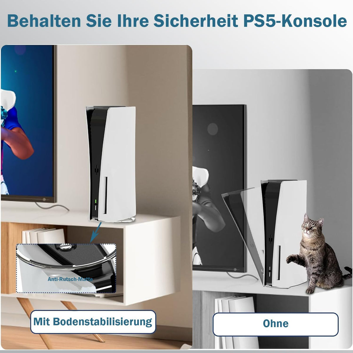 Premium PS5 Vertikal-Standfuß aus Metall