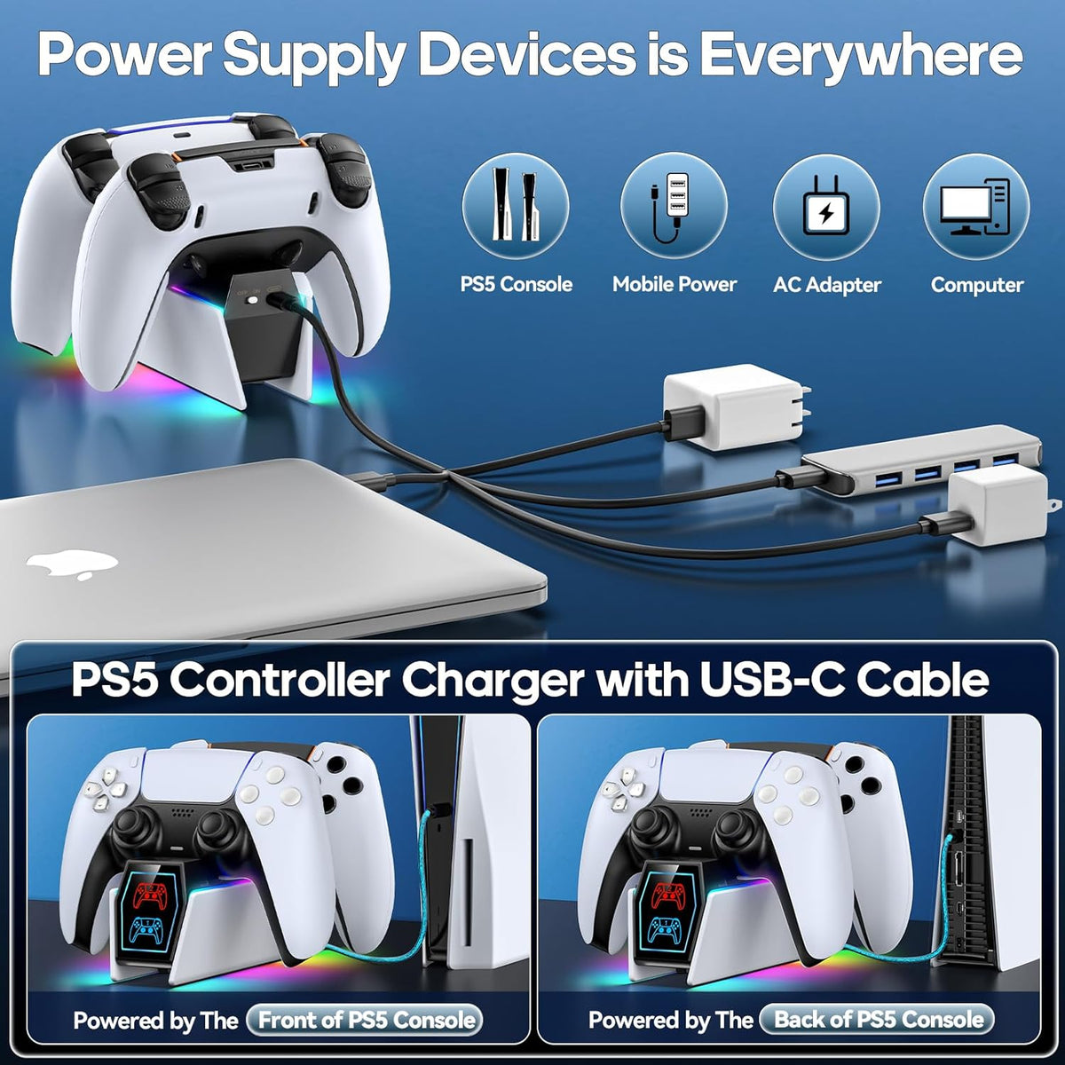 Premium RGB Fast Charging Station for DualSense