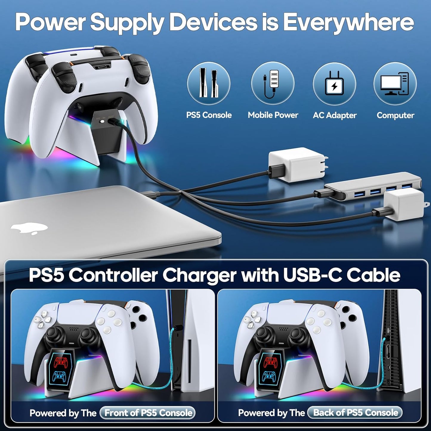 Premium RGB Fast Charging Station for DualSense