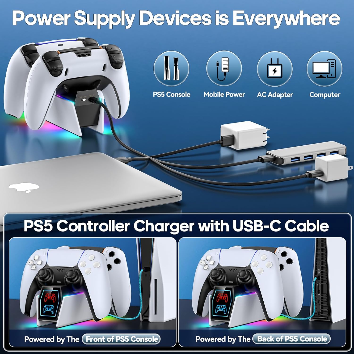 Premium RGB Fast Charging Station for DualSense