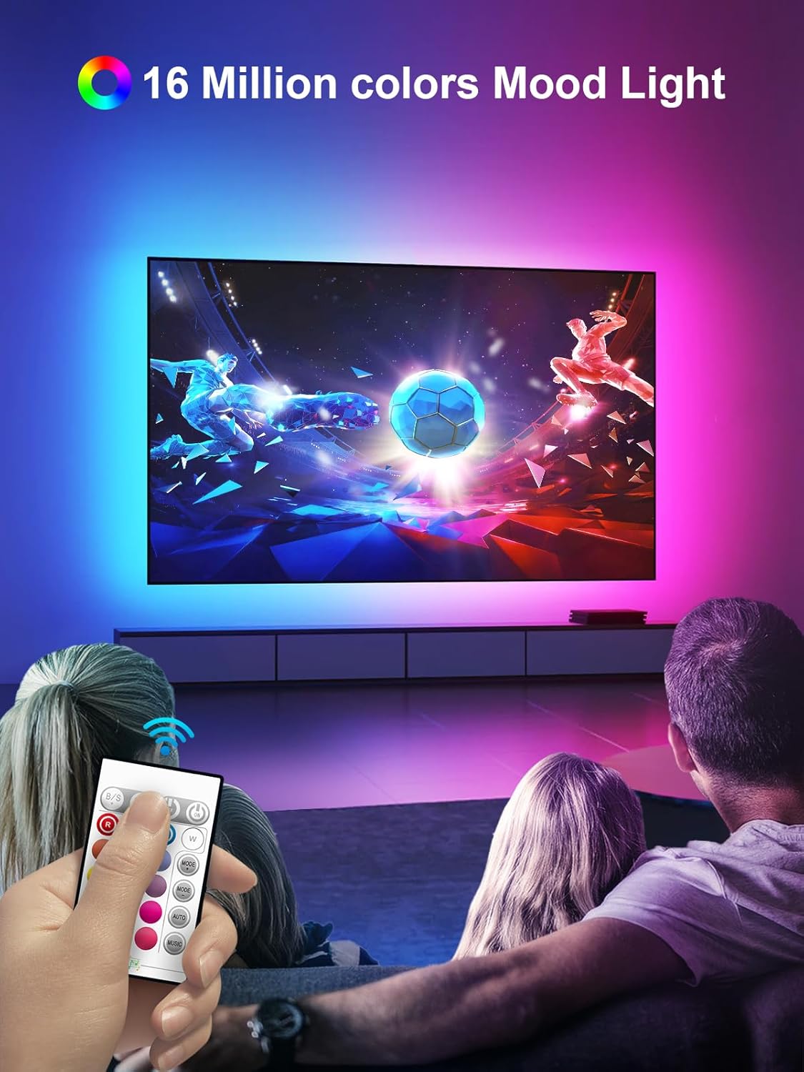 Immersives Heimkino Smart-TV Lichtsystem
