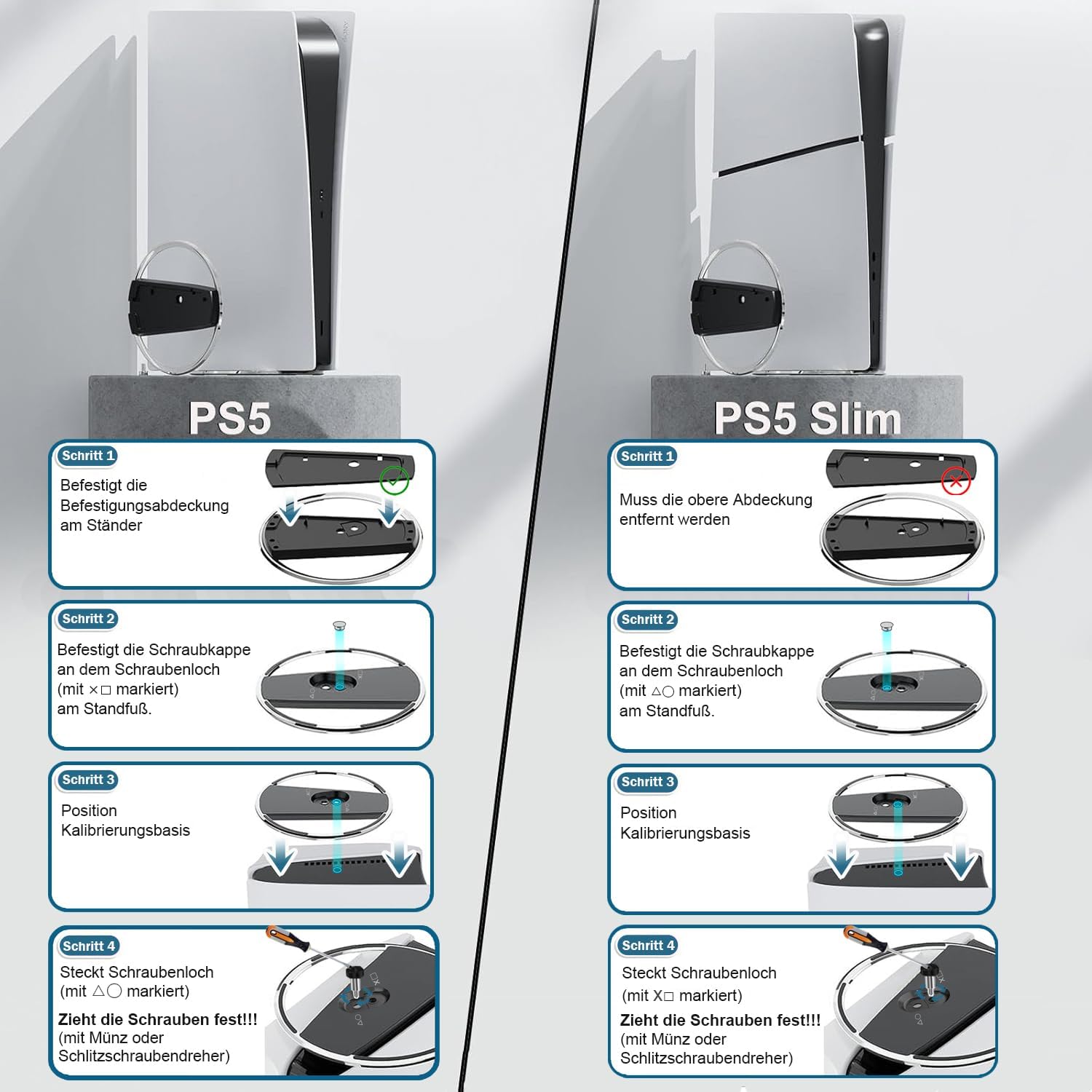 Premium PS5 Metal Vertical Stand