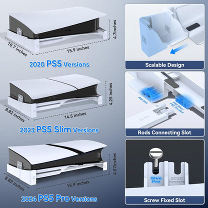 Premium PS5 Horizontalständer mit Schraubfixierung