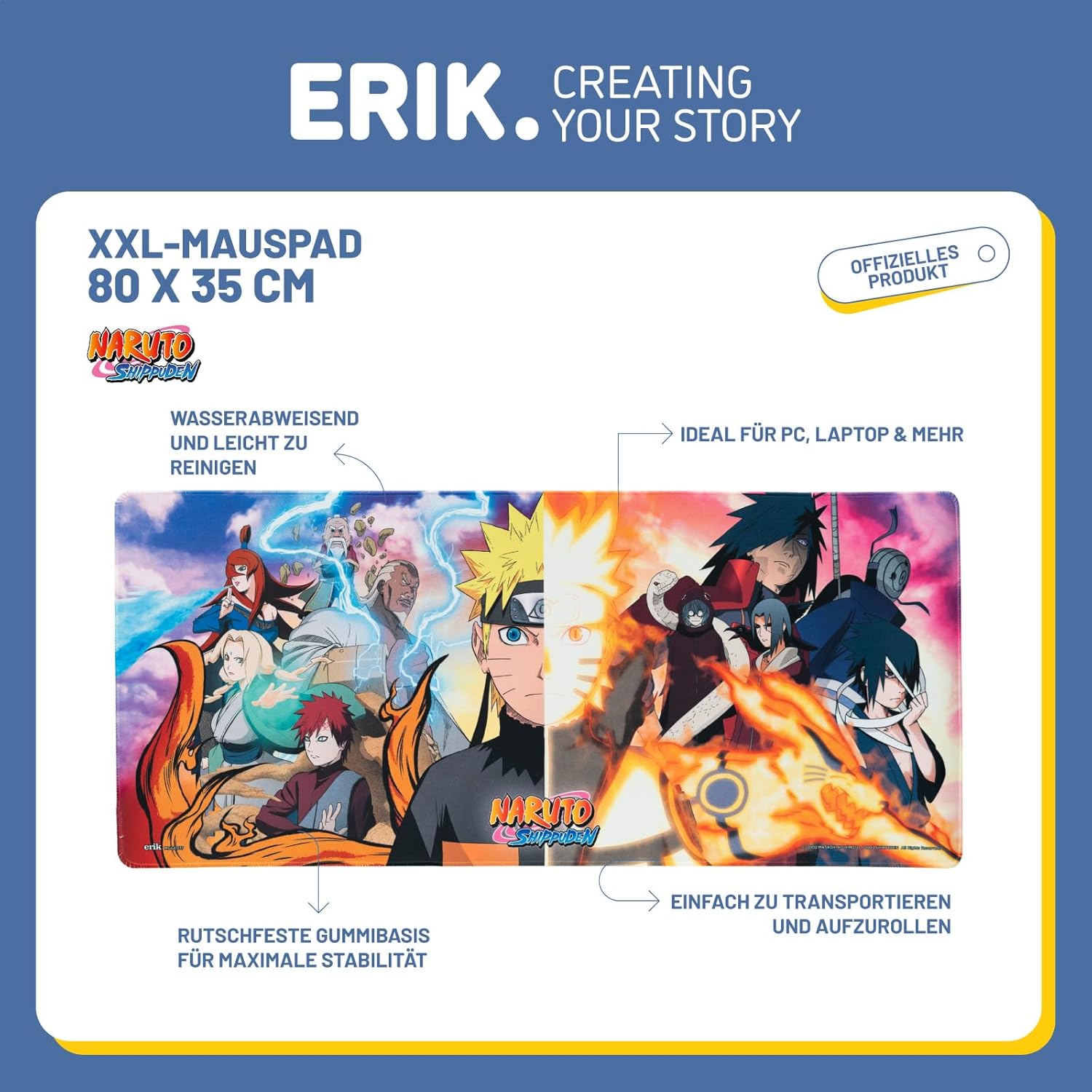 Naruto Kawaii XXL Gaming Mouse Pad