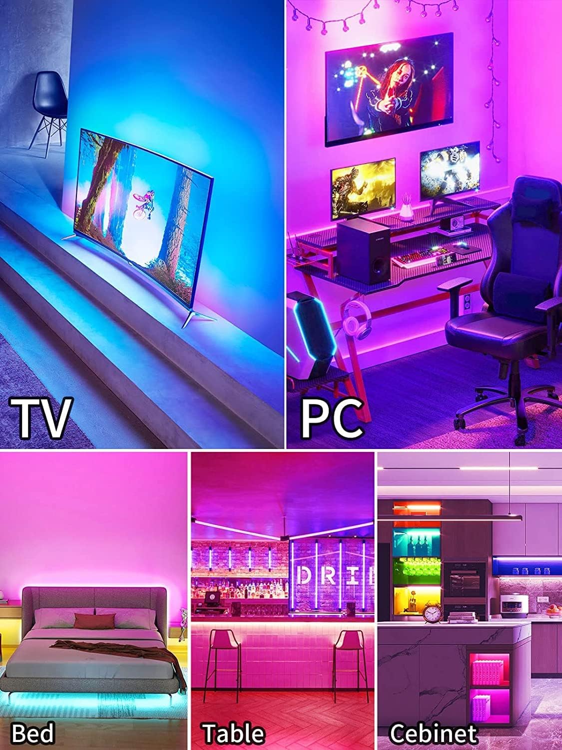 Immersives Heimkino Smart-TV Lichtsystem