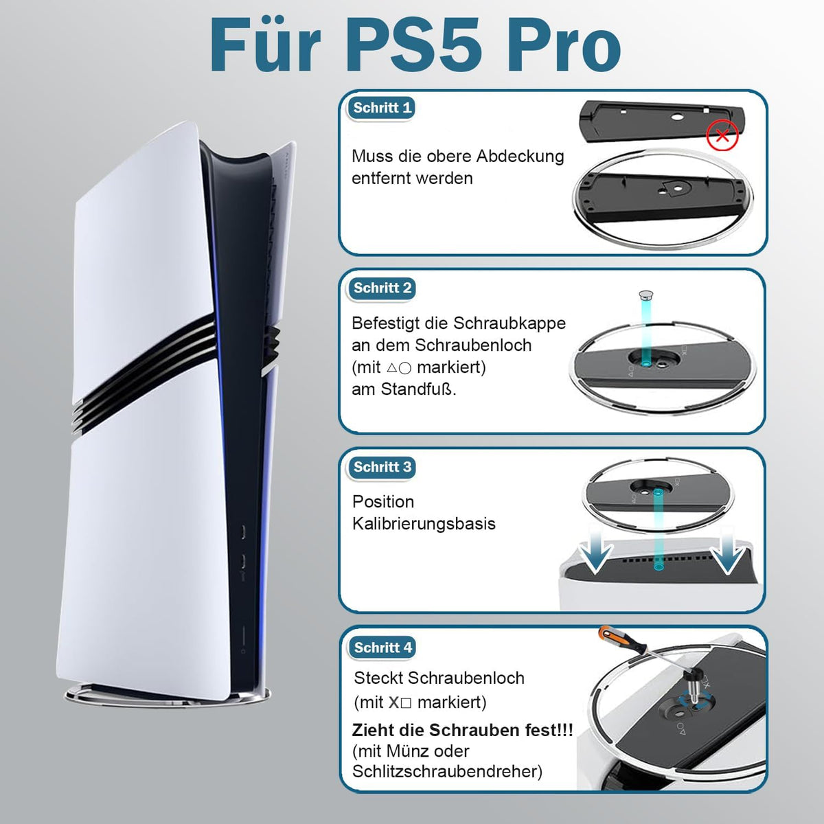 Premium PS5 Vertikal-Standfuß aus Metall
