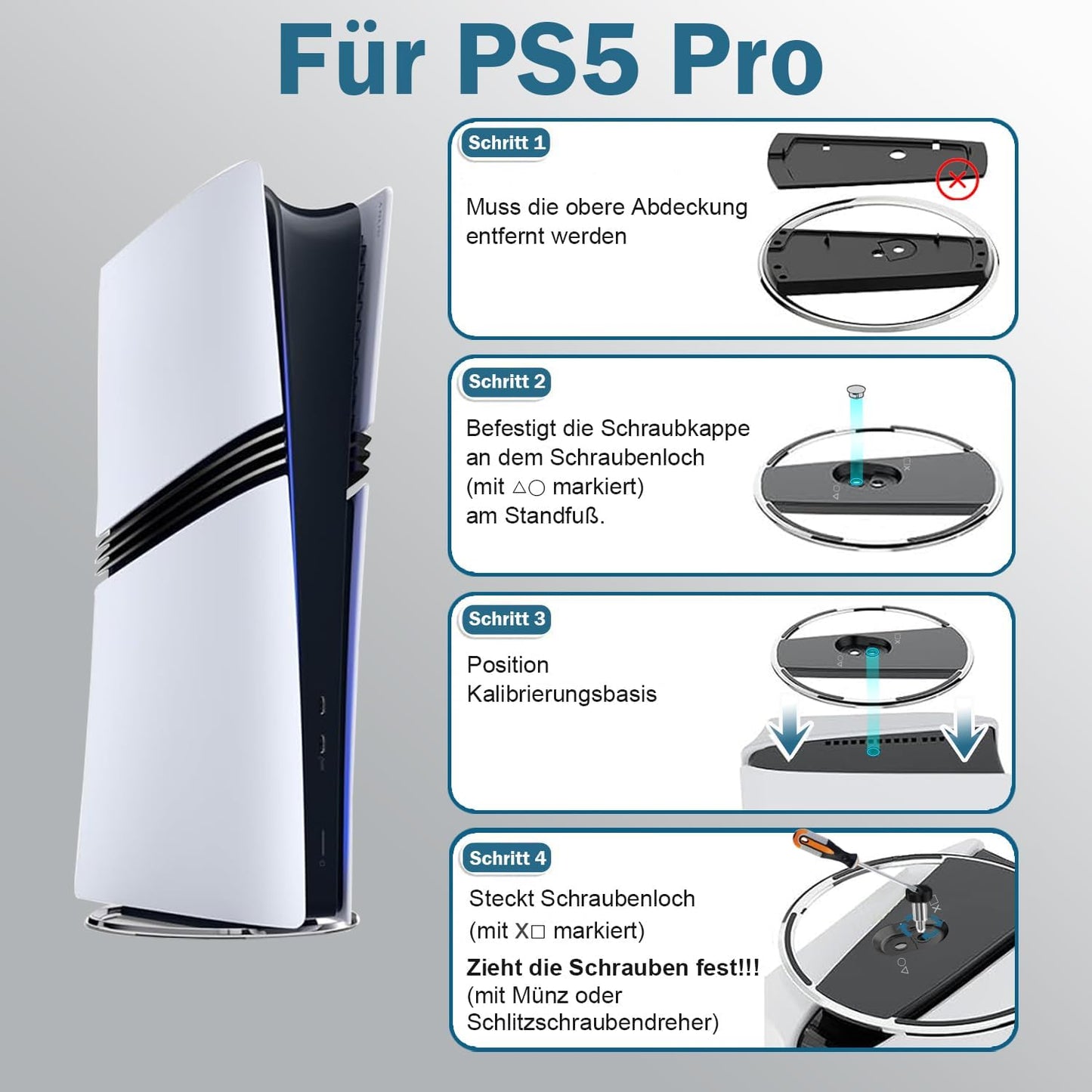 Premium PS5 Vertikal-Standfuß aus Metall