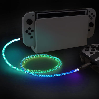 Premium Flowing LED Gaming Ladekabel