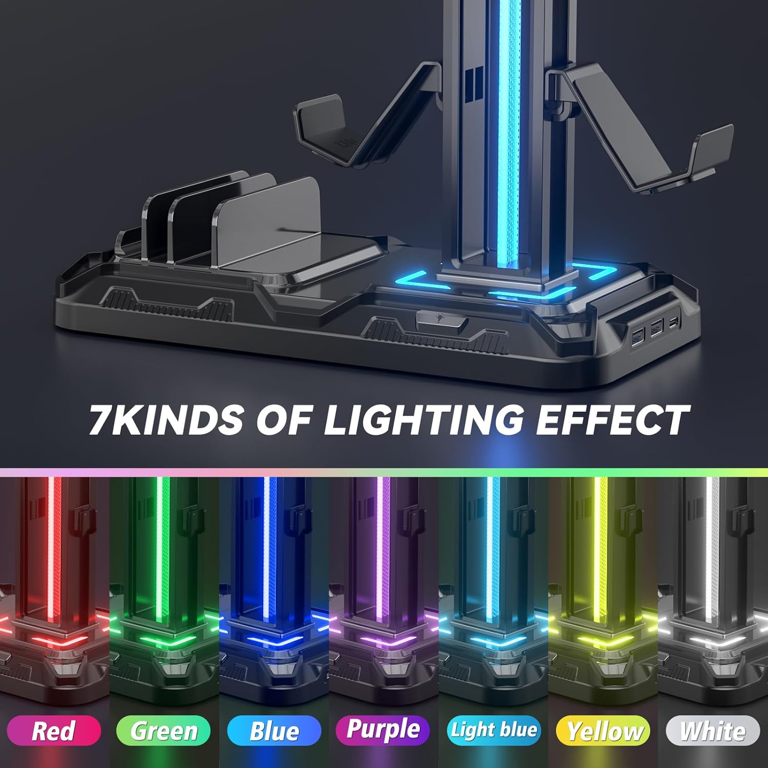 Gaming Command Center with LED Charging Station