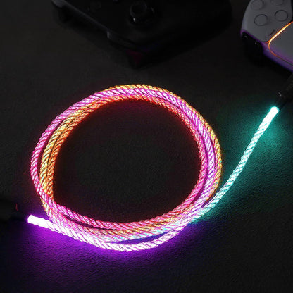 Premium Flowing LED Gaming Ladekabel