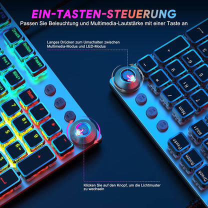 Mechanische Profi-Gaming-Tastatur mit ergonomischem Komfort