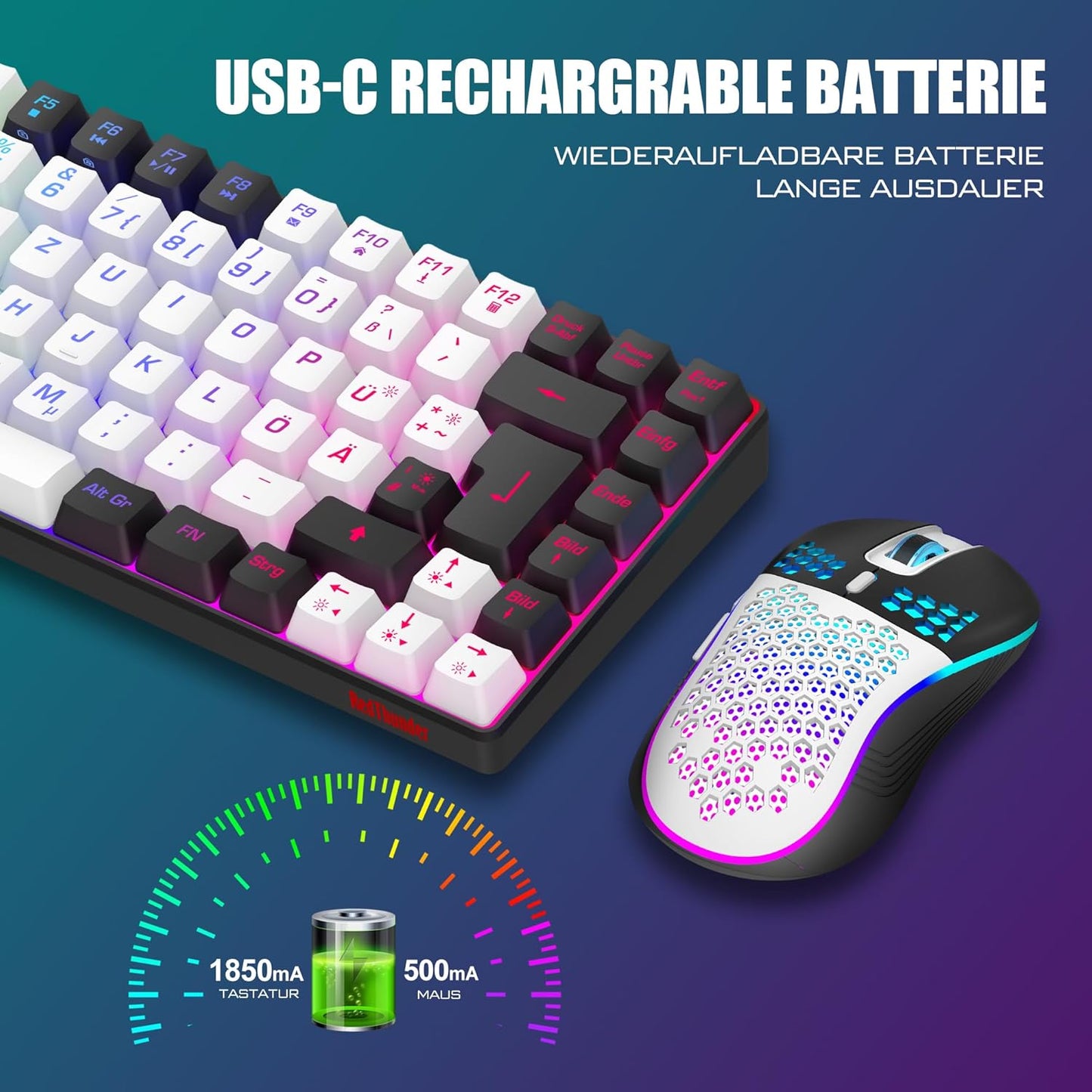 Professionelles kabelloses 75% Gaming-Set