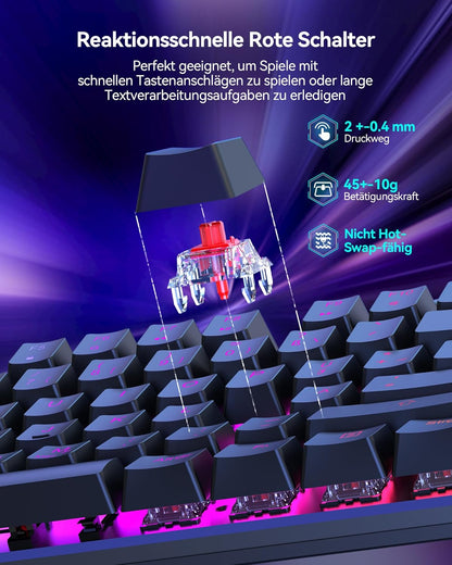 Mechanische Präzisionstastatur für Gaming und Arbeit
